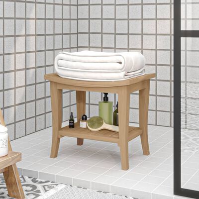 vidaXL Bathroom Side Table 19.7"x13.8"x17.7" Solid Wood Teak