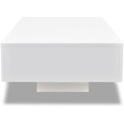 vidaXL Coffee Table High Gloss White