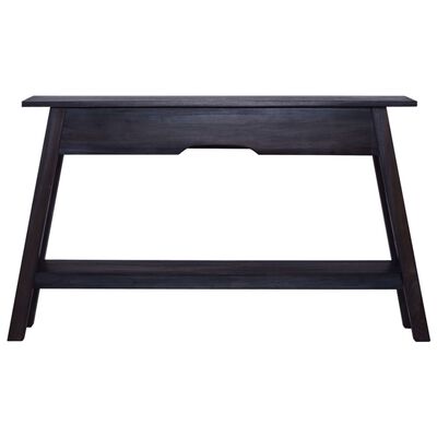 vidaXL Console Table Black 47.2"x11.8"x29.5" Solid Mahogany Wood