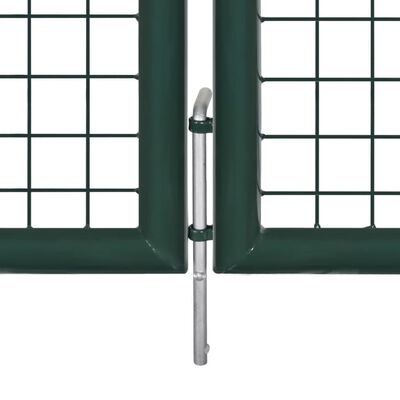 vidaXL Fence Gate Steel 120.5"x68.9" Green