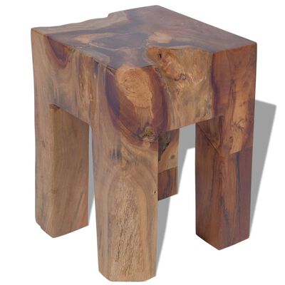 vidaXL Stool Solid Teak Wood