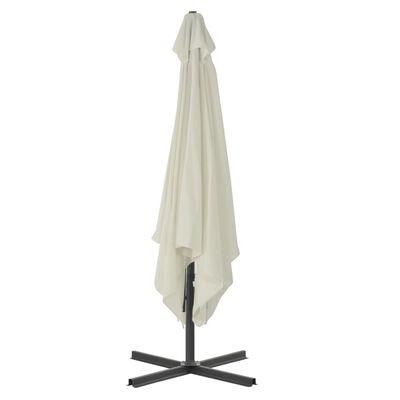 vidaXL Garden Parasol with Steel Pole 98.4"x98.4" Sand