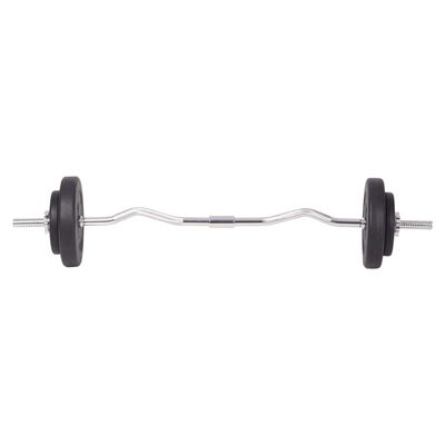 vidaXL Barbell and Dumbbell Set 198.4 lb