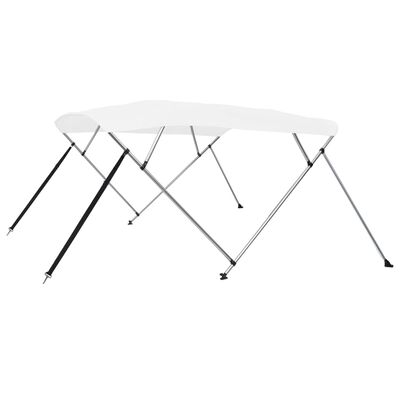 vidaXL 4 Bow Bimini Top White 95.7"x82.7"x53.9"