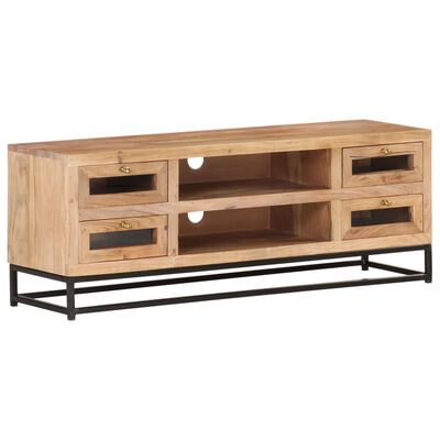 vidaXL TV Stand 43.3"x11.8"x15.7" Solid Wood Acacia