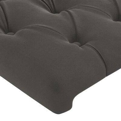 vidaXL LED Headboard Dark Gray 70.9"x2.8"x30.7"/34.6" Velvet