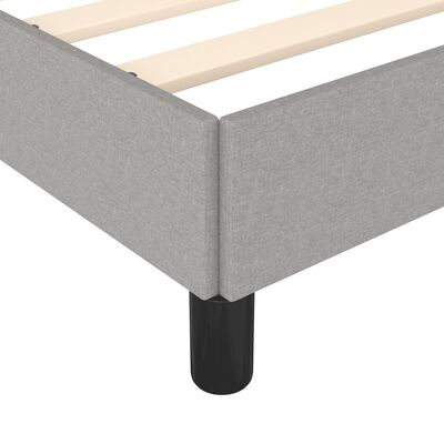 vidaXL Bed Frame Light Gray 39.4"x74.8" Twin Fabric