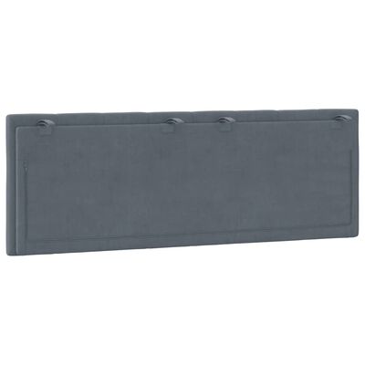 vidaXL Headboard Cushion Dark Gray 53.9" Velvet