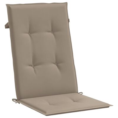 vidaXL Garden Highback Chair Cushions 2 pcs Taupe 47.2"x19.7"x1.2" Fabric