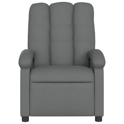 vidaXL Massage Recliner Chair Dark Gray Fabric