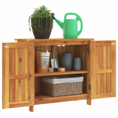 vidaXL Garden Cabinet 29.5"x13.8"x27.6" Solid Wood Acacia