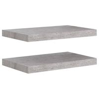 vidaXL Floating Wall Shelves 2 pcs Concrete Gray 19.7"x9.1"x1.5" MDF