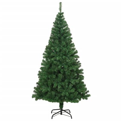 vidaXL Artificial Christmas Tree with Thick Branches Green 7 ft PVC