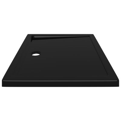 vidaXL Rectangular ABS Shower Base Tray Black 27.6"x35.4"