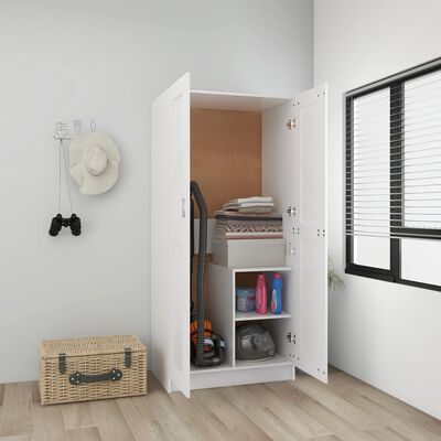 vidaXL Wardrobe White 32.5"x20.3"x70.9" Engineered Wood