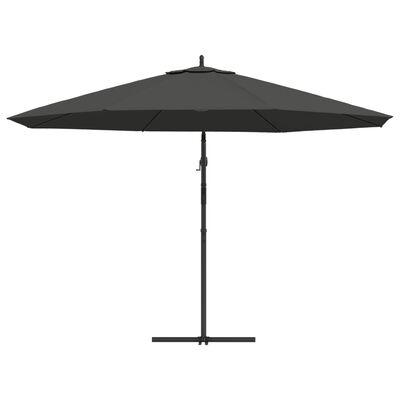 vidaXL Cantilever Garden Parasol with Aluminum Pole 137.8" Anthracite