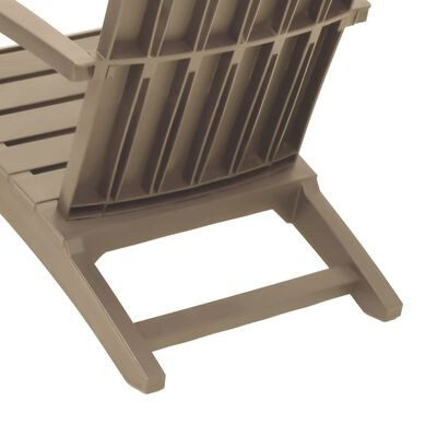 vidaXL Patio Adirondack Chair Light Brown Polypropylene