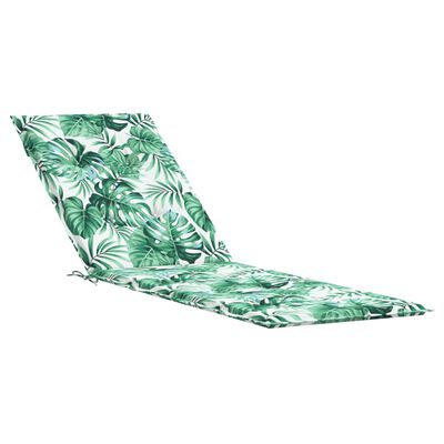 vidaXL Deck Chair Cushion Leaf Pattern Oxford Fabric