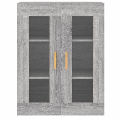 vidaXL Wall Mounted Cabinets 2 pcs Gray Sonoma Engineered Wood