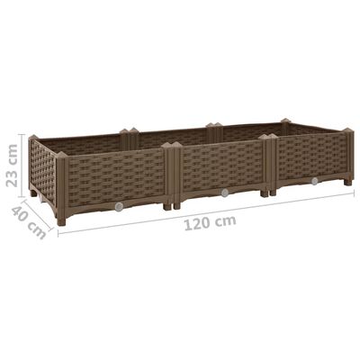 vidaXL Raised Bed 47.2"x15.7"x9.1" Polypropylene