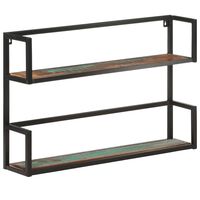 vidaXL Wall Shelf 35.4"x7.9"x23.6" Solid Reclaimed Wood