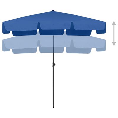 vidaXL Beach Umbrella Azure Blue 78.7"x49.2"