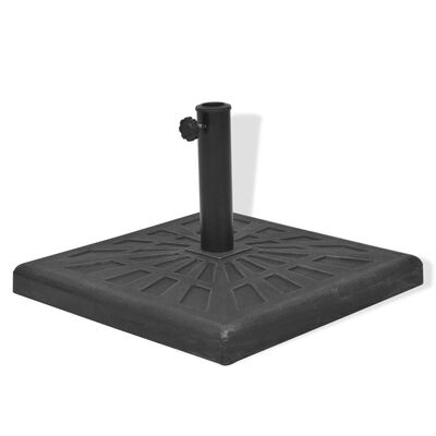 vidaXL Parasol Base Resin Square Black 41.9 lb