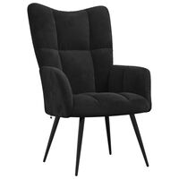 vidaXL Relaxing Chair Black Velvet