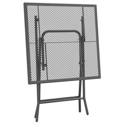 vidaXL 3 Piece Patio Dining Set Expanded Metal Mesh Anthracite