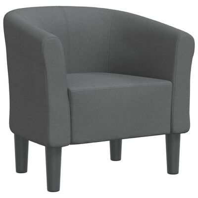 vidaXL Tub Chair Dark Gray Fabric