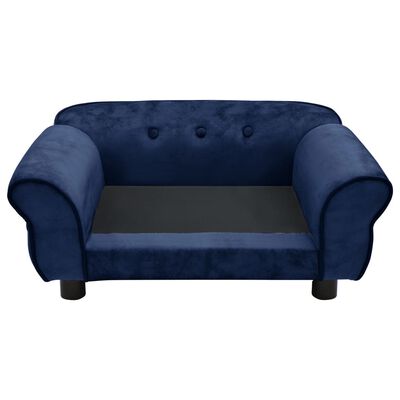 vidaXL Dog Sofa Blue 28.3"x17.7"x11.8" Plush