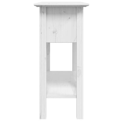 vidaXL Console Table BODO White 35.8"x13.8"x29.1" Solid Wood Pine