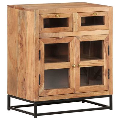 vidaXL Sideboard 23.6"x13.8"x27.6" Solid Acacia Wood