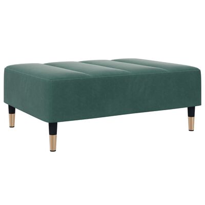 vidaXL Footstool Dark Green 30.3"x21.7"x12.2" Velvet