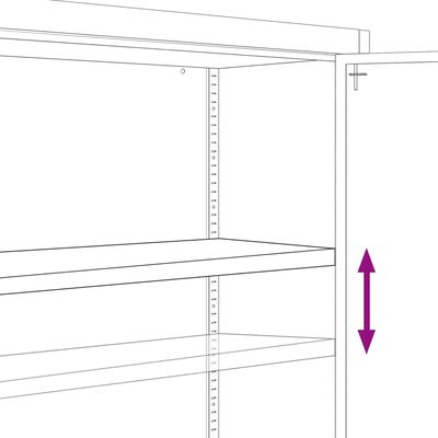 vidaXL File Cabinet White 35.4"x15.7"x55.1" Steel