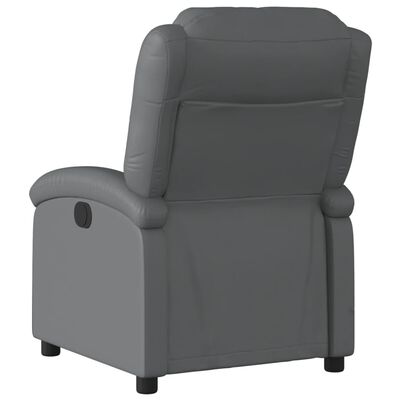 vidaXL Electric Recliner Chair Gray Faux Leather