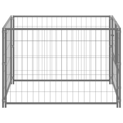 vidaXL Dog Kennel Silver 39.4"x39.4"x27.6" Steel