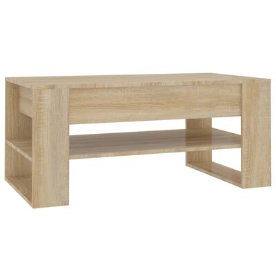 vidaXL Coffee Table Sonoma Oak 40.2"x21.7"x17.7" Engineered Wood