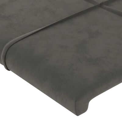 vidaXL LED Headboard Dark Gray 72"x6.3"x30.7"/34.6" Velvet