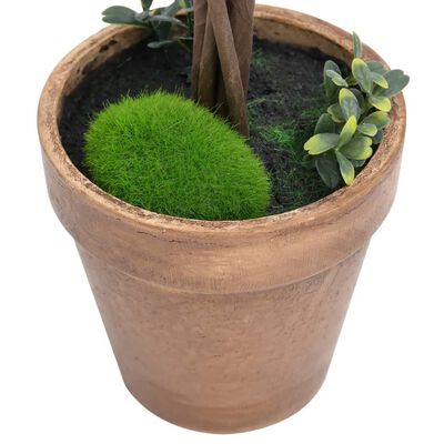 vidaXL Artificial Boxwood Plants 2 pcs with Pots Ball Shaped Green 22"