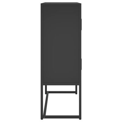 vidaXL Highboard Black 31.5"x13.8"x39.4" Steel