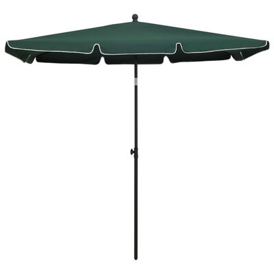 vidaXL Garden Parasol with Pole 82.7"x55.1" Green