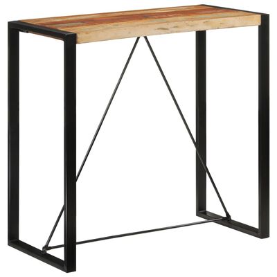 vidaXL Bar Table 43.3"x21.7"x43.3" Solid Wood Reclaimed