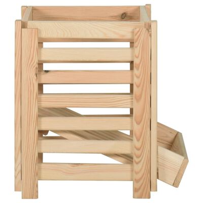 vidaXL Potato Box 23.6"x15.7"x19.7" Solid Wood Pine