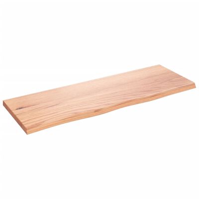 vidaXL Wall Shelf Light Brown 31.5"x11.8"x0.8" Treated Solid Wood Oak