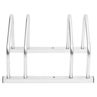 vidaXL Bike Rack for 2 Bikes Galvanized Steel