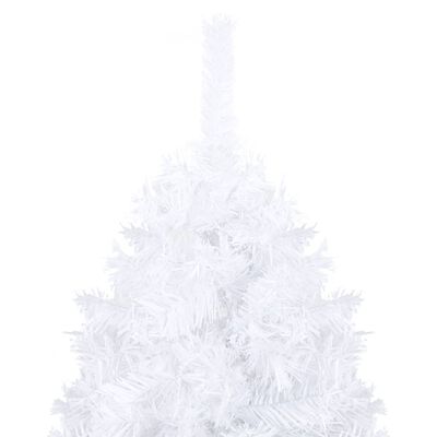 vidaXL Artificial Pre-lit Christmas Tree with Thick Branches White 59.1"