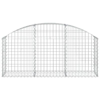 vidaXL Arched Gabion Basket 59.1"x11.8"x23.6"/31.5" Galvanized Iron