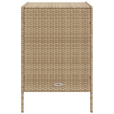 vidaXL Patio Storage Cabinet Beige 21.7"x23.2"x31.5" Poly Rattan