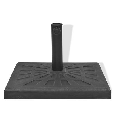 vidaXL Parasol Base Resin Square Black 26.5 lb